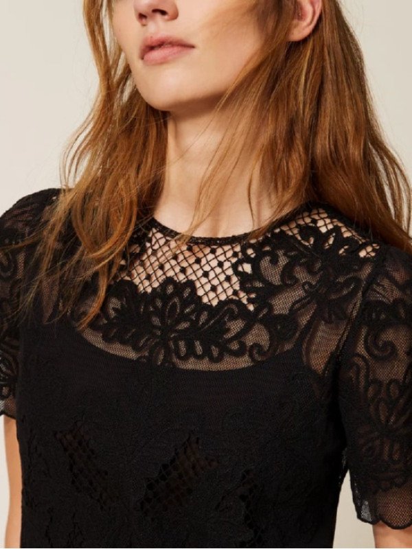 Сукня з вишивкою / Чорний 261TP2582