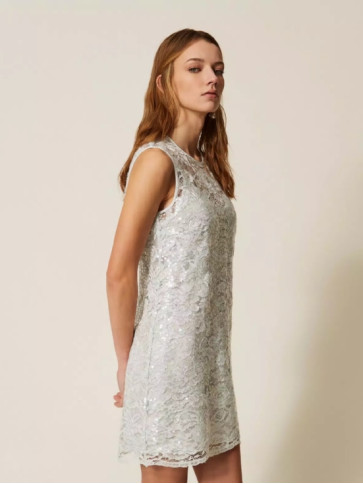 Коротка мереживна сукня / Аква