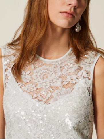 Коротка мереживна сукня / Аква