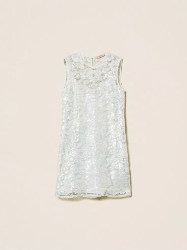 Коротка мереживна сукня / Аква 261TP2631