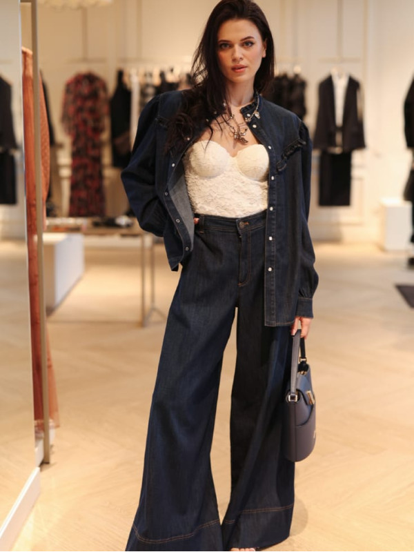 Джинси Палаццо / Темний джинс