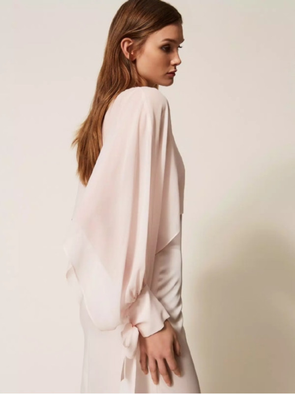 Блуза з жоржету / Рожевий пісок 261TP2791