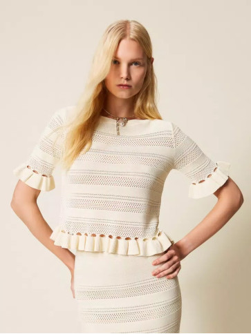 Светр з рюшками / Перламутр