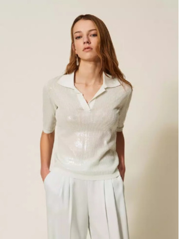 Поло з паєток / Аква