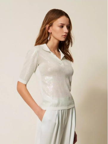 Поло з паєток / Аква