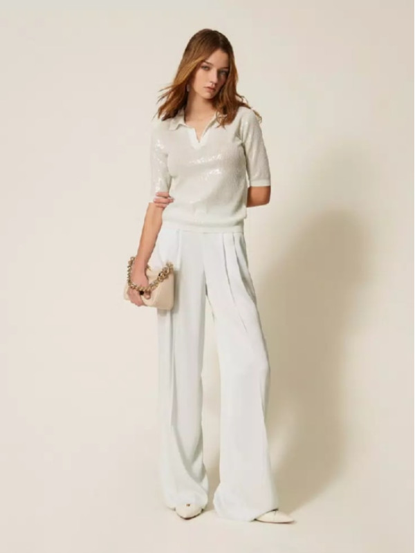 Поло з паєток / Аква 261TP3300