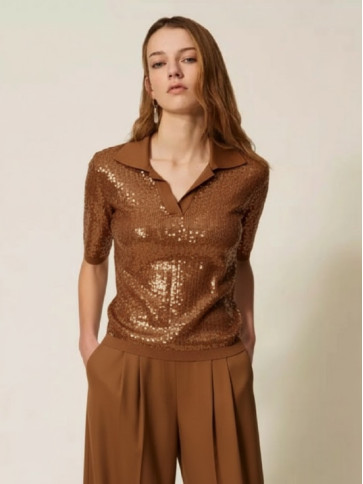 Поло з паєток / Мокка мус