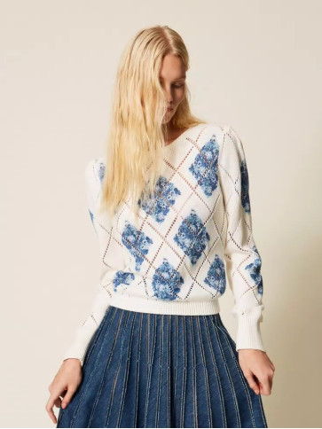 Джемпер / Квітковий ромб