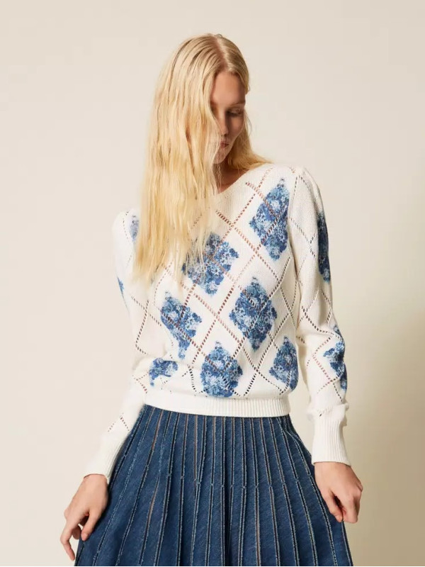 Джемпер / Квітковий ромб
