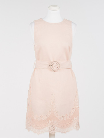 Коротка сукня з мереживом / Білий