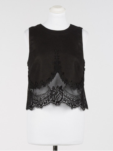 Топ з мереживом / Білий