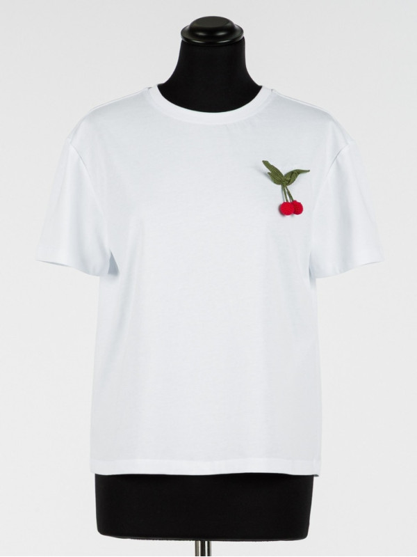 Футболка з вишнями / Чорний 261TT2271