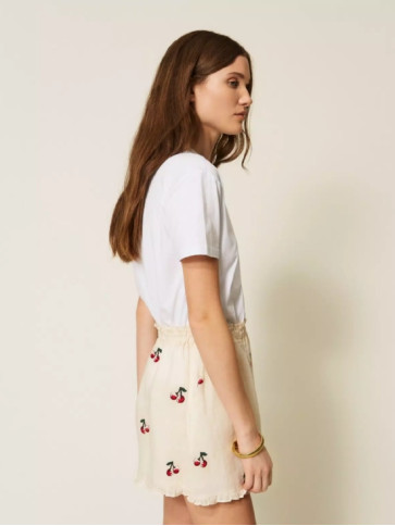 Футболка з вишнями / Білий