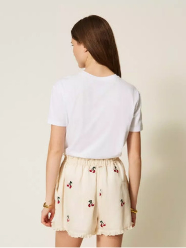 Футболка з вишнями / Білий