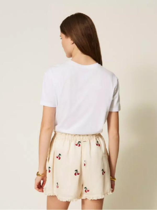 Футболка з вишнями / Білий