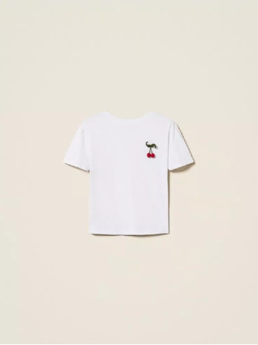 Футболка з вишнями / Білий