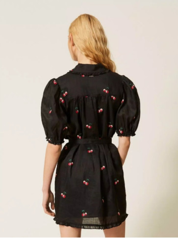 Коротка сукня / Чорний / Вишневий