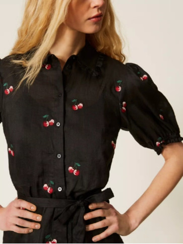 Коротка сукня / Чорний / Вишневий