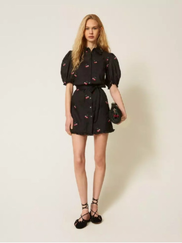 Коротка сукня / Чорний / Вишневий