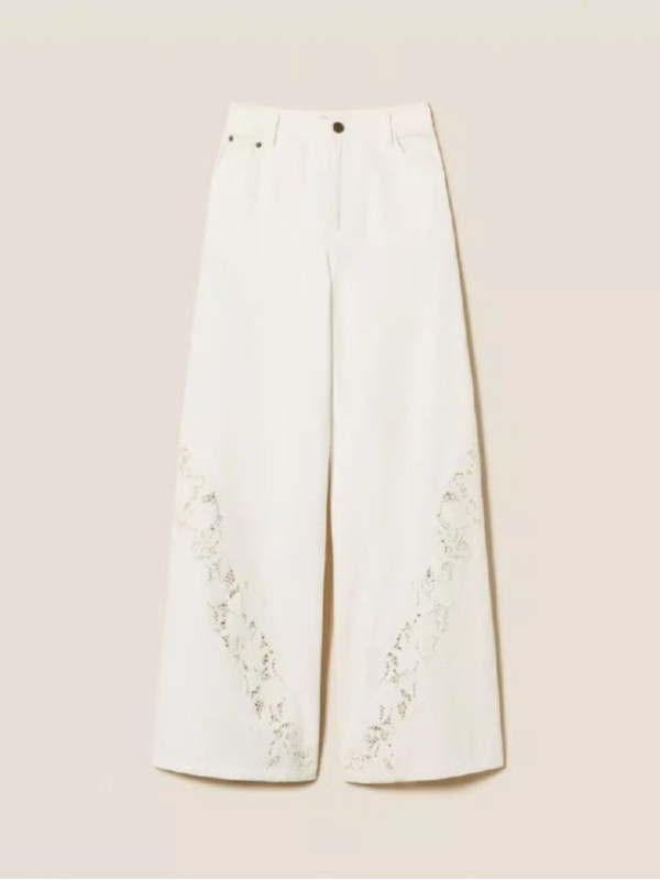 Джинси з вишивкою / Білосніжний 261TT2461