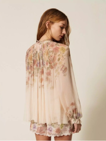 Блуза / Квіти пастельний кольорів