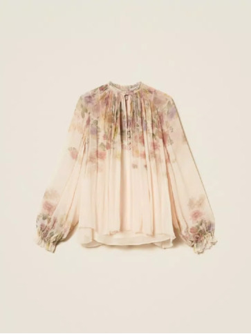 Блуза / Квіти пастельний кольорів