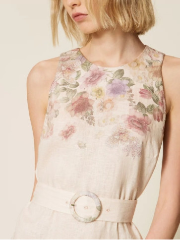 Коротка сукня / Квіти пастельний кольорів