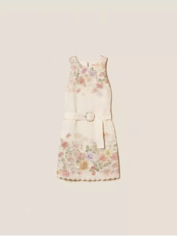 Коротка сукня / Квіти пастельний кольорів