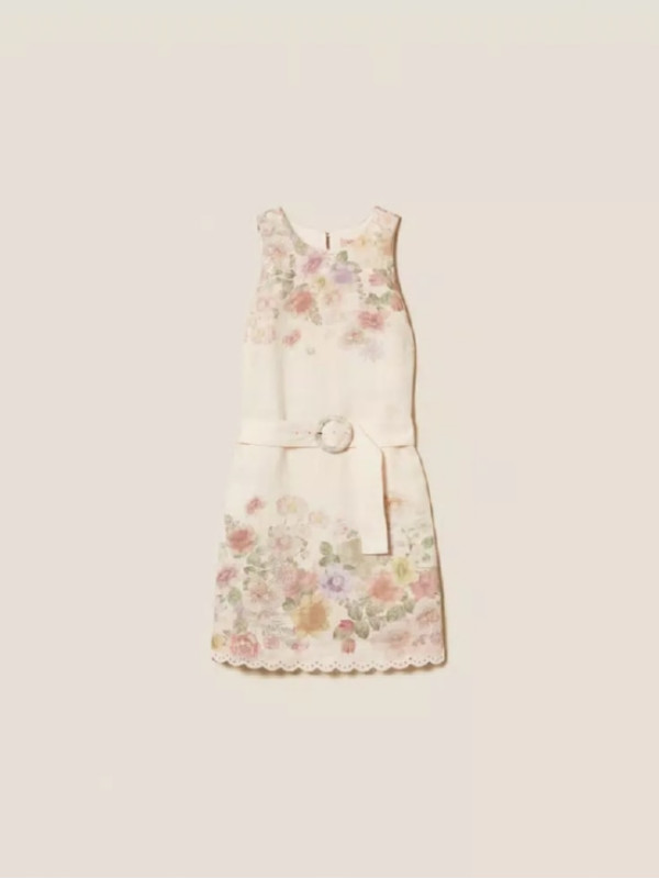 Коротка сукня / Квіти пастельний кольорів 261TT2571