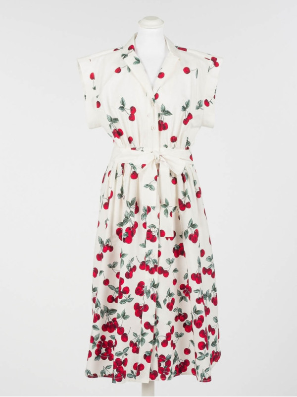 Сукня / Вишні Білий/Червоний 261TT2590