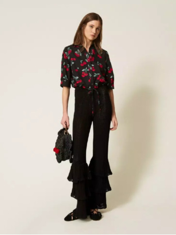 Сорочка / Вишні Чорний/Червоний