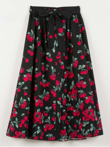 Спідниця / Вишні Чорний/Червоний