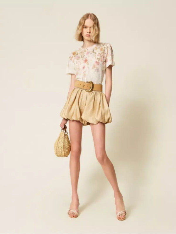 Блуза / Квіти пастельний кольорів 261TT3221