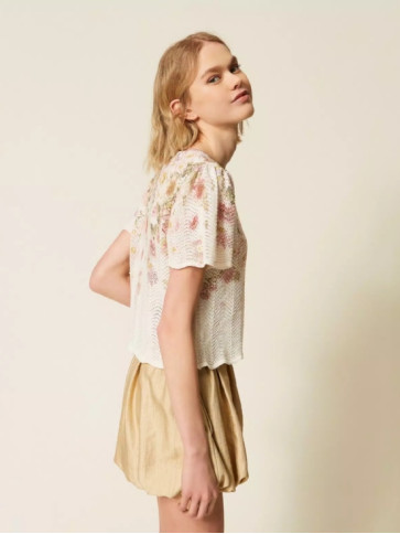 Блуза / Квіти пастельний кольорів