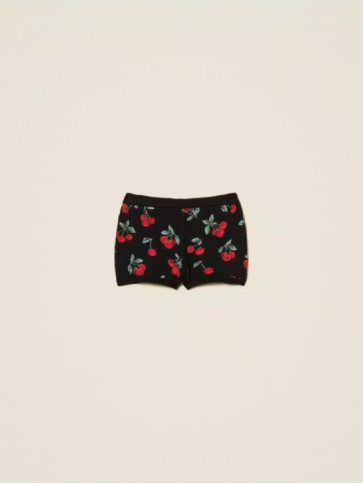 В'язані шорти / Вишні Чорний/Червоний