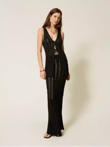 Жилет / Чорний люрекс