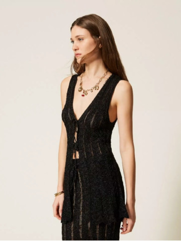 Жилет / Чорний люрекс