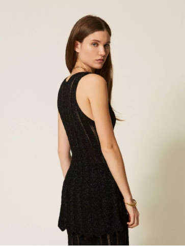 Жилет / Чорний люрекс