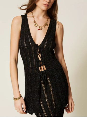 Жилет / Чорний люрекс