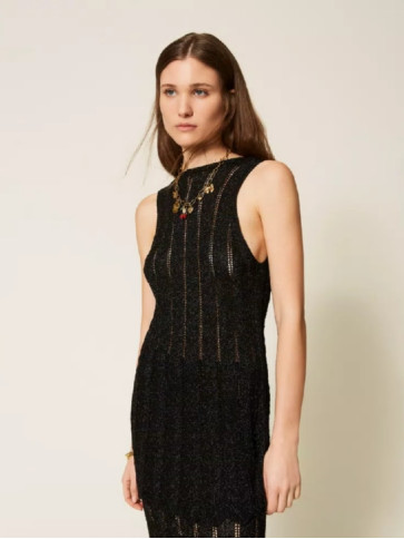 Жилет / Чорний люрекс